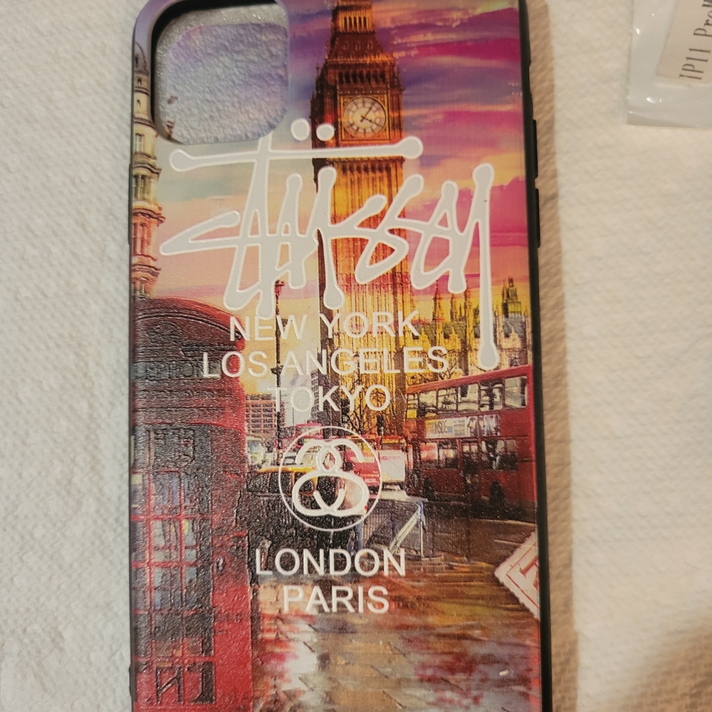 Stussy City Logo Transparent Phone Case for TP11 Pro Max